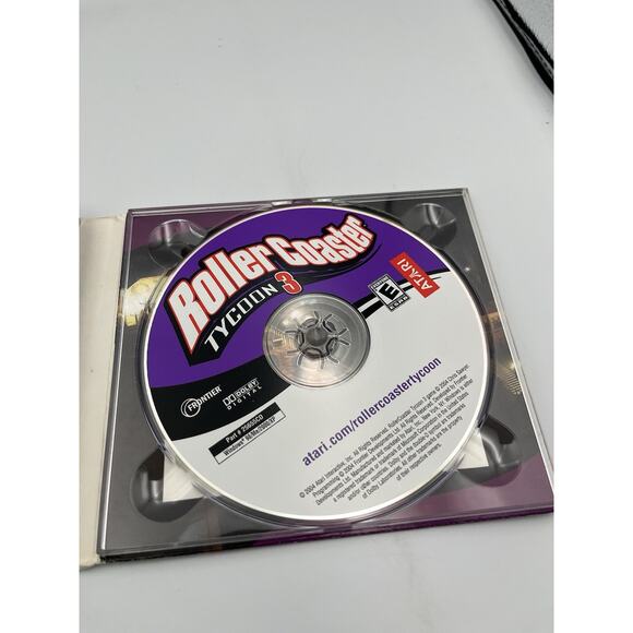 RollerCoaster Tycoon 3 (PC, 2004) Atari PC CD-ROM Used Complete in Box - Picture 4 of 6